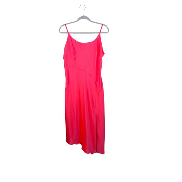 Hot Pink Slip Dress With Adjustable Straps & Side Slit By A New Day - Picture 1 of 10